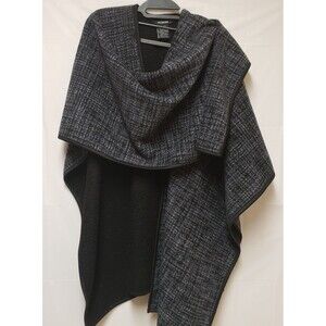 Ike Behar Talla Unica Women's Winter Cape Poncho Wrap Gray Sz One Size NWOT